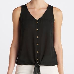 V Neck Blouse With Tie